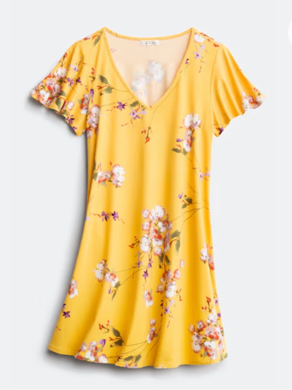 Nine Britton Yellow Floral Mini Dress Size M